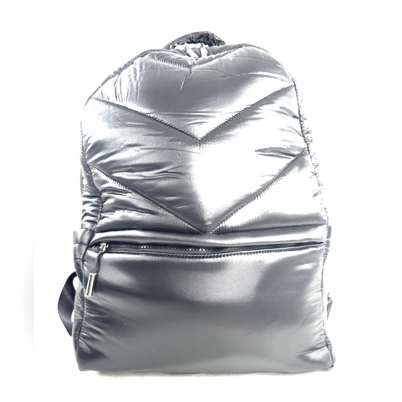 Athleta Handbags - Athleta X Caraa Black Nylon Quilted Puffer Large Backpack School Travel Gym